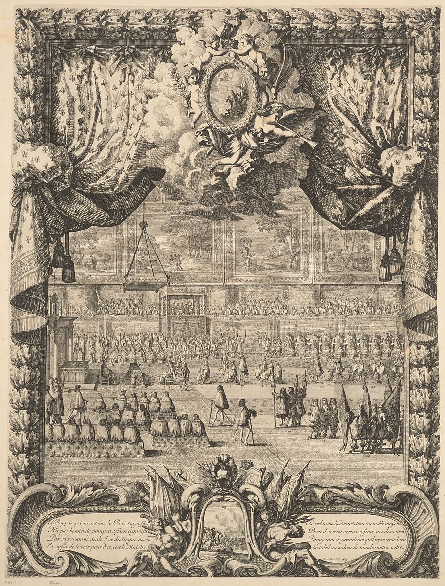 The Coronation of Louis XIV, Jean Le Pautre (French, Paris 1618–1682 Paris), Etching 