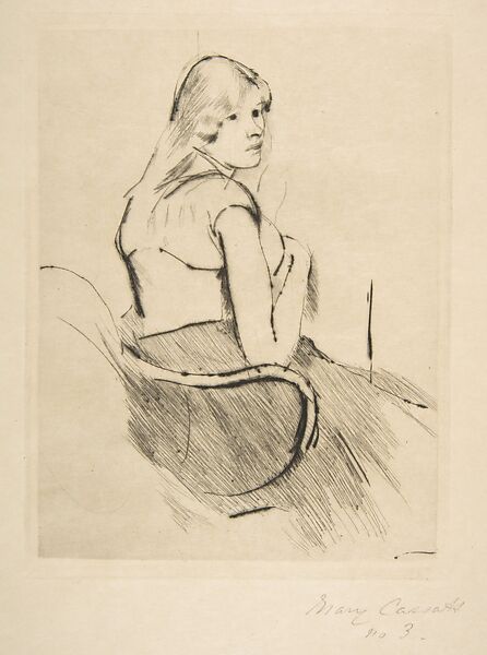 En Déshabillé, Mary Cassatt (American, Pittsburgh, Pennsylvania 1844–1926 Le Mesnil-Théribus, Oise), Drypoint; only state 