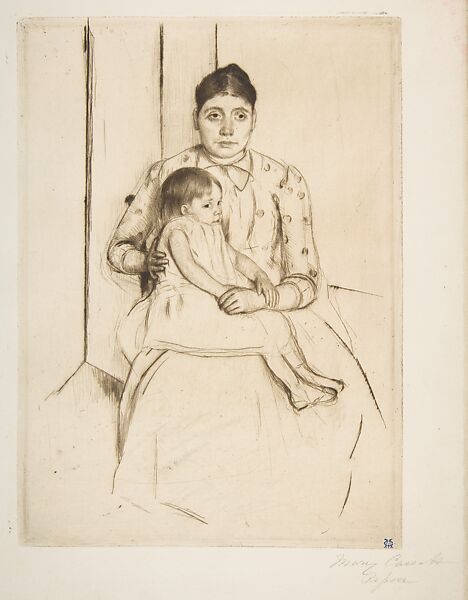 Repose, Mary Cassatt (American, Pittsburgh, Pennsylvania 1844–1926 Le Mesnil-Théribus, Oise), Drypoint; fifth state of five 