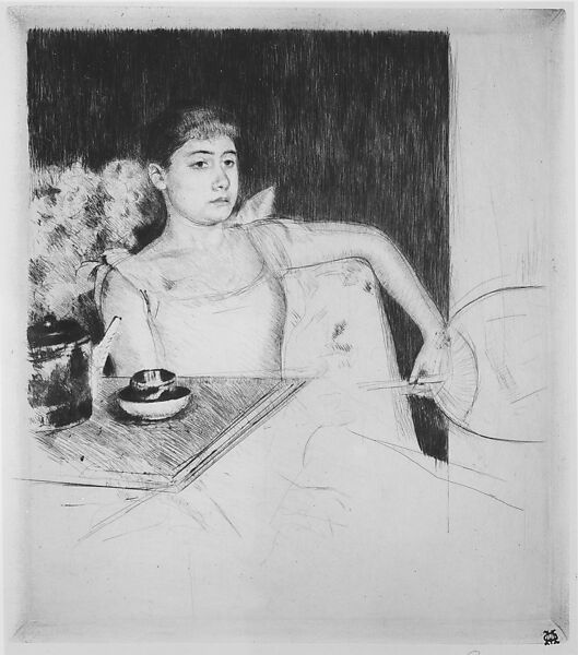 Tea, Mary Cassatt (American, Pittsburgh, Pennsylvania 1844–1926 Le Mesnil-Théribus, Oise), Drypoint; fifth state of five