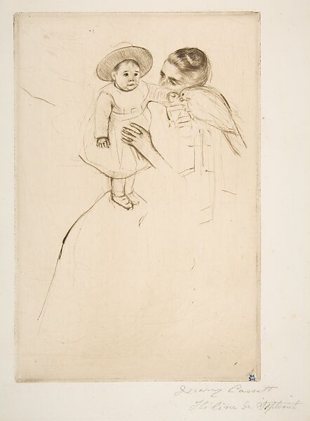 Hélène of Septeuil, Mary Cassatt (American, Pittsburgh, Pennsylvania 1844–1926 Le Mesnil-Théribus, Oise), Drypoint; third state of five 