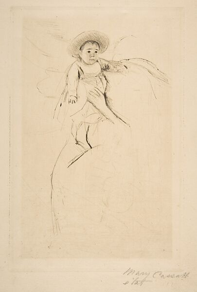 Hélène of Septeuil, Mary Cassatt (American, Pittsburgh, Pennsylvania 1844–1926 Le Mesnil-Théribus, Oise), Drypoint; second state of three 