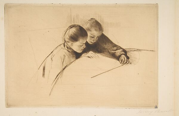The Map, Mary Cassatt (American, Pittsburgh, Pennsylvania 1844–1926 Le Mesnil-Théribus, Oise), Drypoint; third state of three 