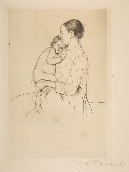 Quietude, Mary Cassatt (American, Pittsburgh, Pennsylvania 1844–1926 Le Mesnil-Théribus, Oise), Drypoint; fifth state 