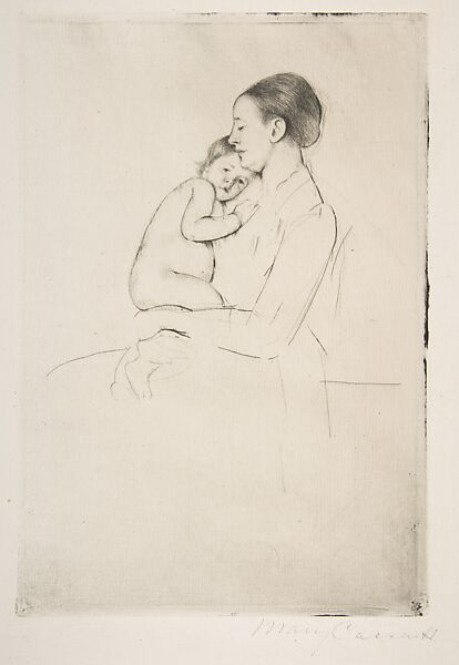 Quietude, Mary Cassatt (American, Pittsburgh, Pennsylvania 1844–1926 Le Mesnil-Théribus, Oise), Drypoint; third state 