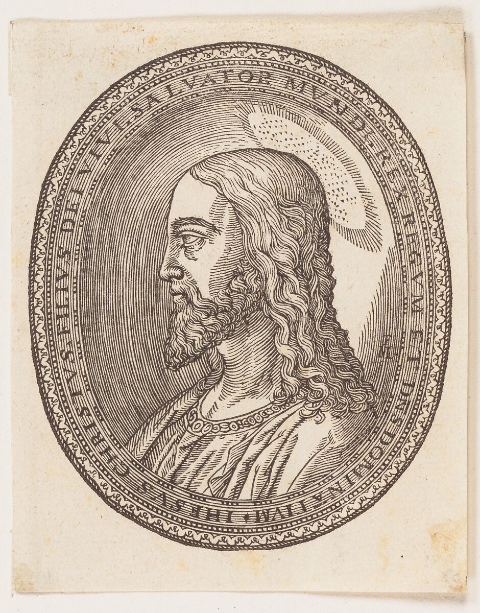 Christ, left profile, Melchior Lorck (Danish, Flensburg 1526–after 1588 Hamburg (?)), Woodcut 