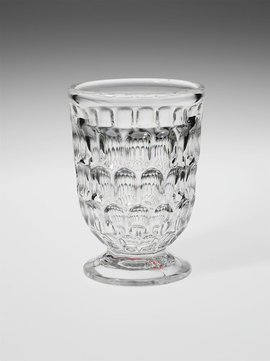 Tumbler, Bakewell, Pears and Company (1836–1882), Pressed glass, American 