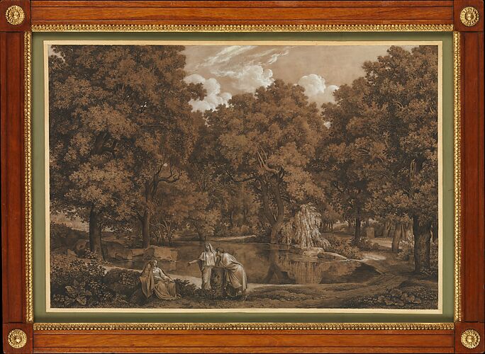 Arcadian Landscape with Three Figures at a Lake
