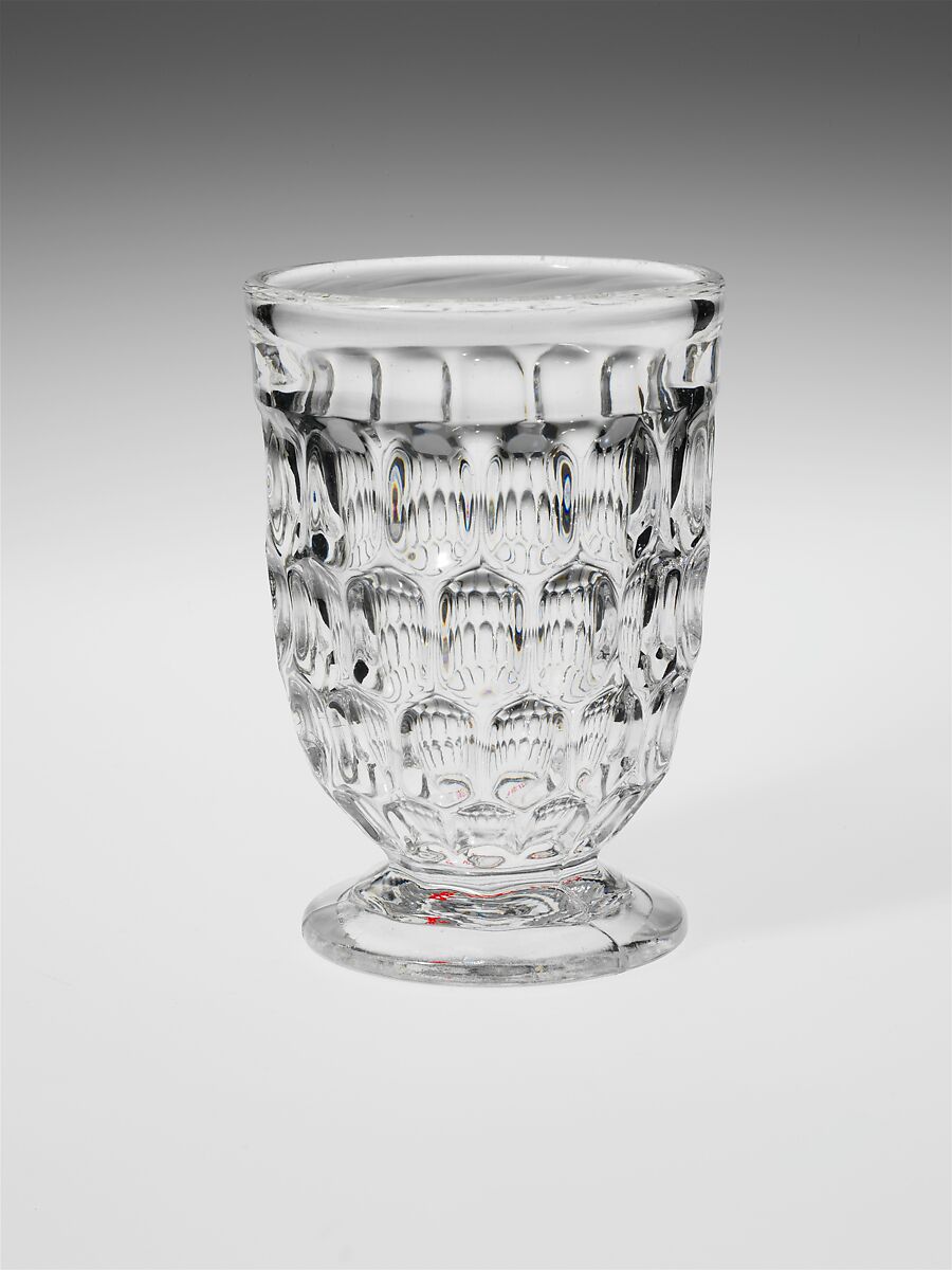 Tumbler, Bakewell, Pears and Company (1836–1882), Pressed glass, American 