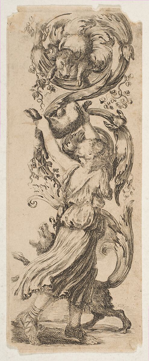 A Girl Holding a Hare, Etched by Stefano della Bella (Italian, Florence 1610–1664 Florence), Etching 