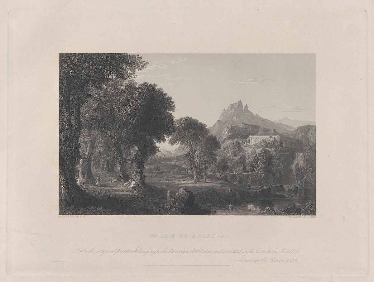 Dream of Arcadia, James Smillie (American, Edinburgh 1807–1885 Poughkeepsie, New York), Etching and engraving on steel 