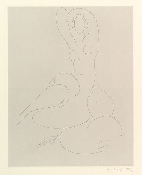 Nude for Cleveland, Henri Matisse (French, Le Cateau-Cambrésis 1869–1954 Nice), Etching on chine collé 