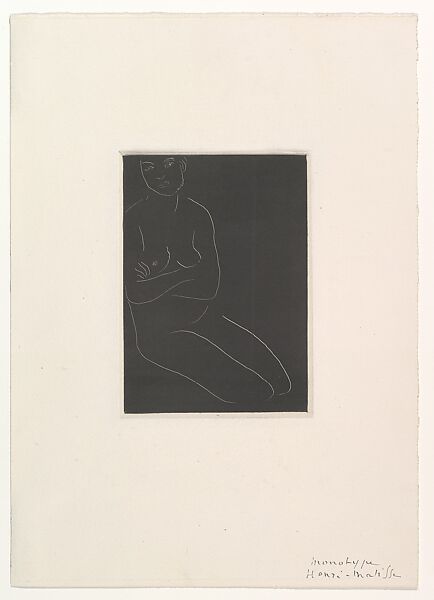 Seated Nude with Arms Crossed, Henri Matisse (French, Le Cateau-Cambrésis 1869–1954 Nice), Monotype