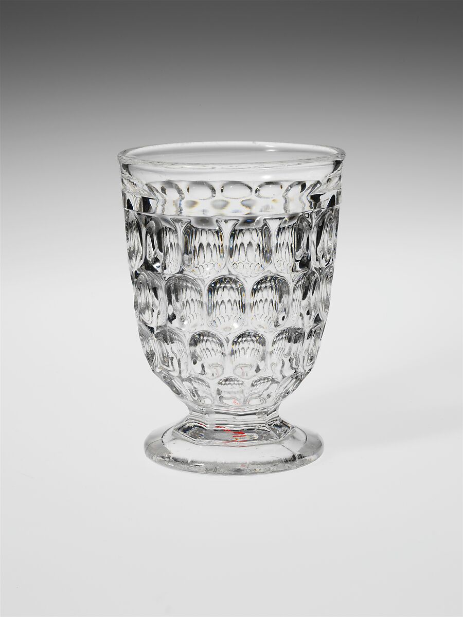 Tumbler, Bakewell, Pears and Company (1836–1882), Pressed glass, American 