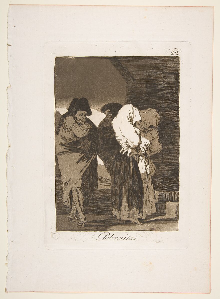 Plate 22 from "Los Caprichos": Poor little girls! (Pobrecitas!), Goya (Francisco de Goya y Lucientes)  Spanish, Etching, burnished aquatint