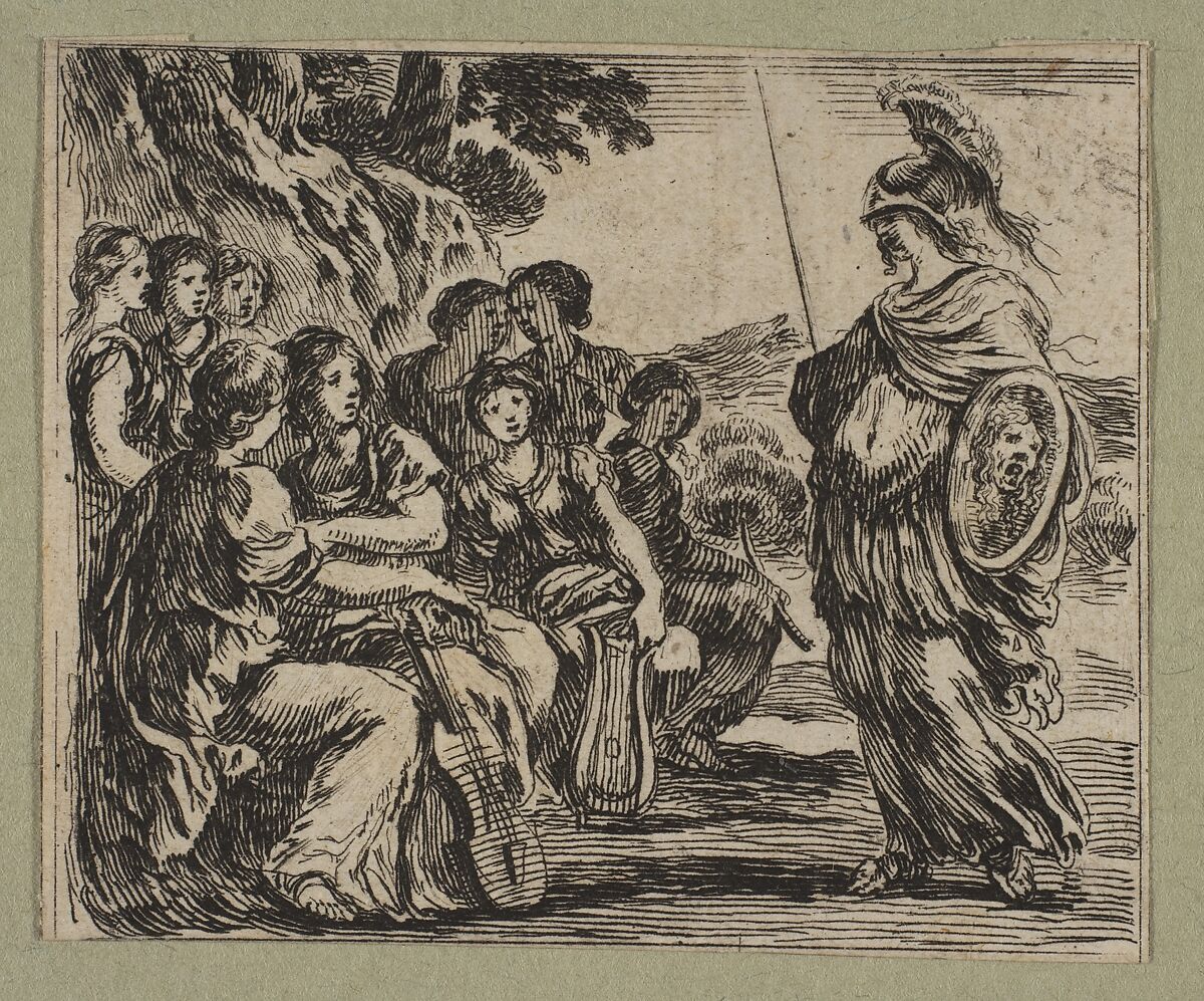 Les neuf Muses, Etched by Stefano della Bella (Italian, Florence 1610–1664 Florence), Etching, state i 