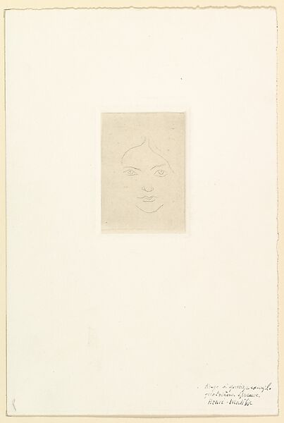 Mme Vignier, Henri Matisse (French, Le Cateau-Cambrésis 1869–1954 Nice), Etching on chine collé