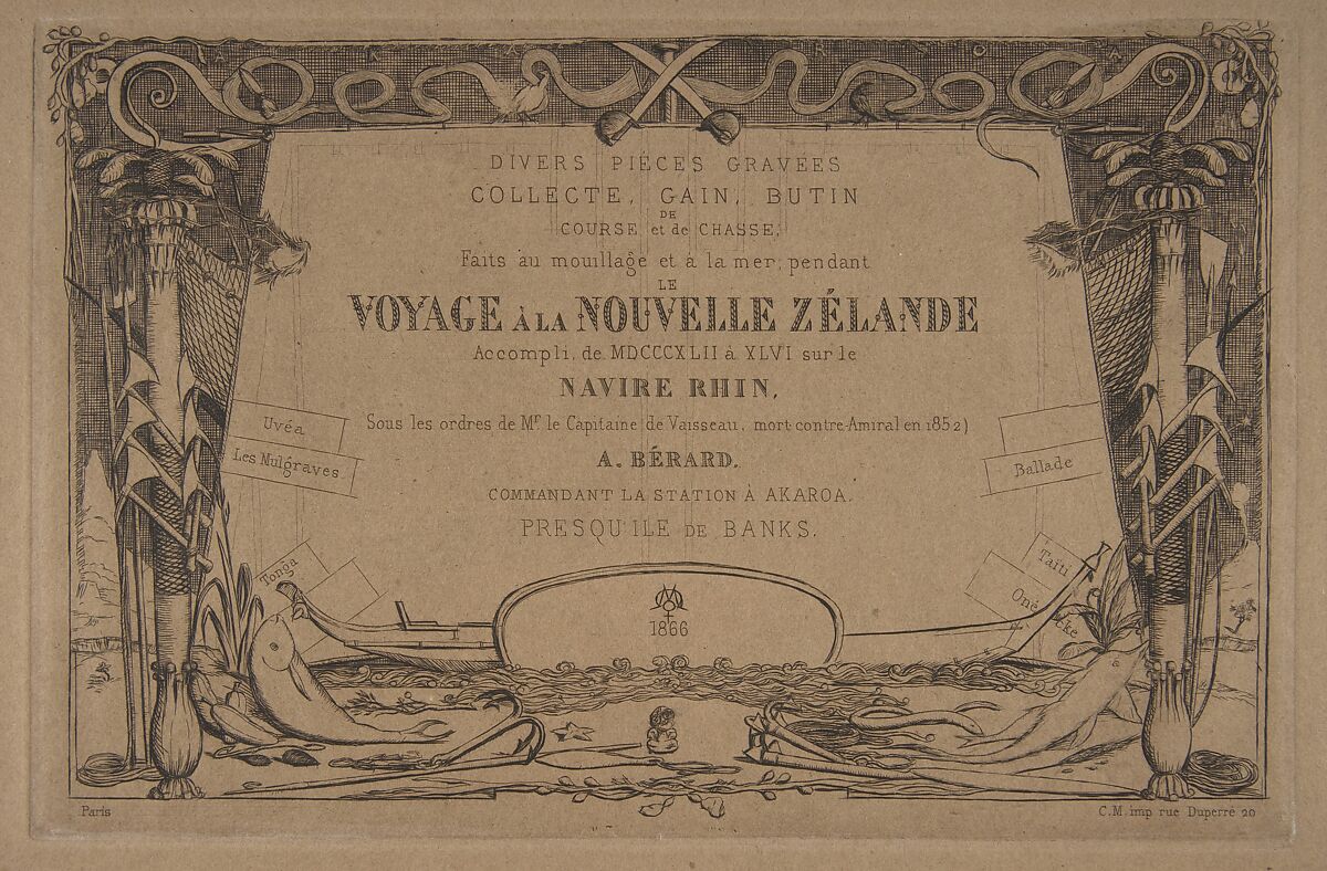 Cover: The Voyage to New Zealand (1842 - 46), Charles Meryon (French, 1821–1868), Etching on laid paper 