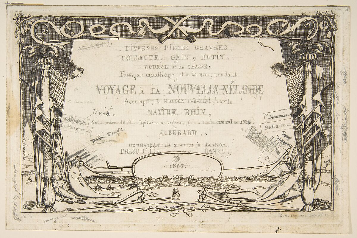 Cover: The Voyage to New Zealand (1842 - 46), Charles Meryon (French, 1821–1868), Etching on laid paper 