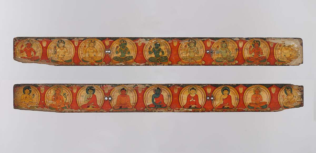 Pair of Manuscript Covers with Buddhist Deities