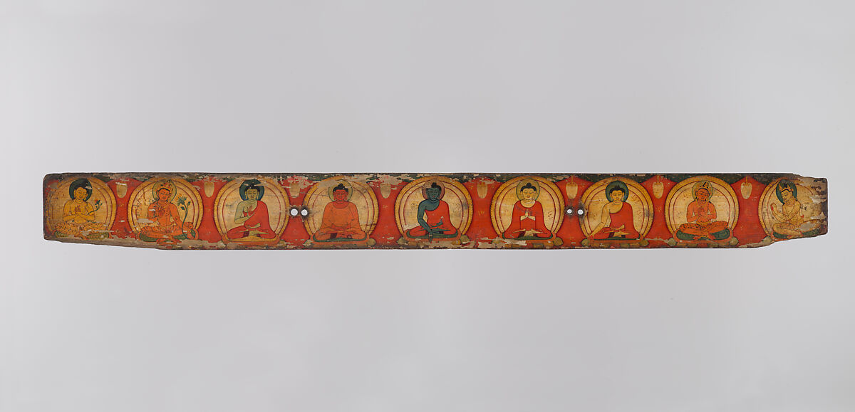 Pair of Manuscript Covers with Buddhist Deities, Distemper on wood, Nepal (Kathmandu Valley)