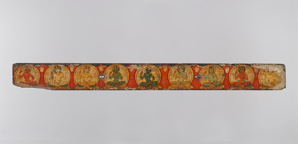 Pair of Manuscript Covers with Buddhist Deities, Distemper on wood, Nepal (Kathmandu Valley)
