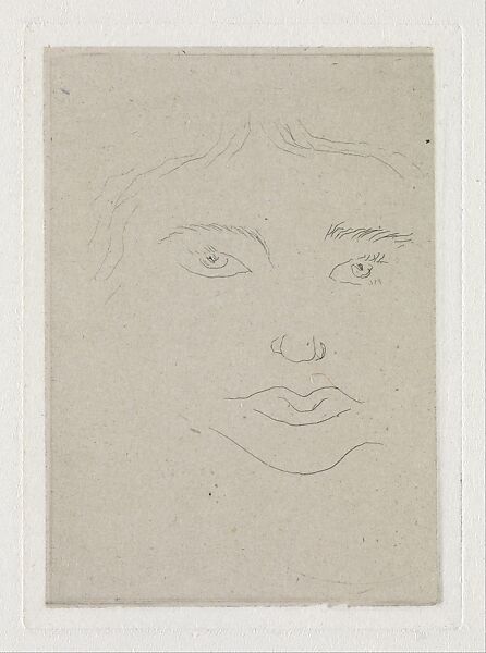 Irène – Face, Henri Matisse (French, Le Cateau-Cambrésis 1869–1954 Nice), Etching on chine collé