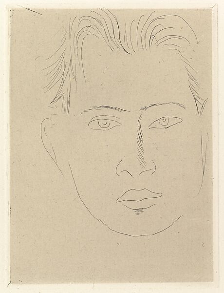 Large Face Massia, Henri Matisse (French, Le Cateau-Cambrésis 1869–1954 Nice), Etching on chine collé 