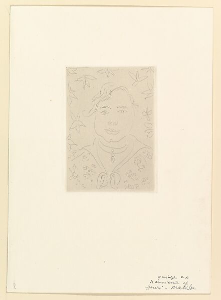 Petite Margot, Henri Matisse (French, Le Cateau-Cambrésis 1869–1954 Nice), Etching on chine collé
