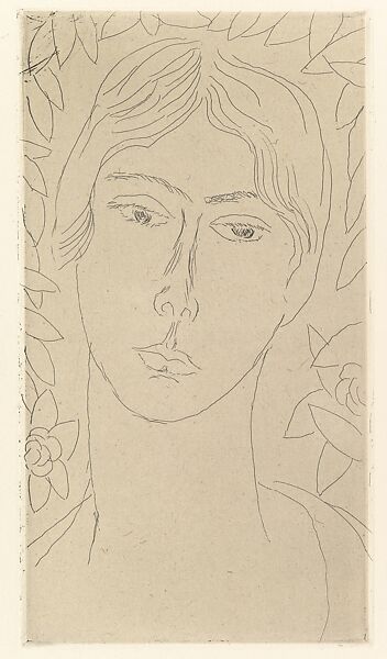 Mlle Landsberg (large plate), Henri Matisse (French, Le Cateau-Cambrésis 1869–1954 Nice), Etching on chine collé 