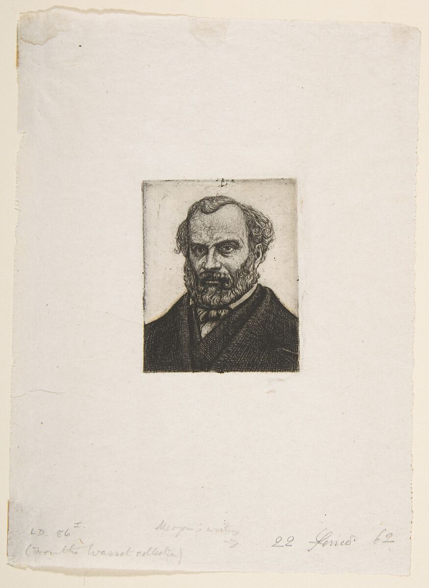 Armand Guéraud of Nantes, printer and man of letters, Charles Meryon (French, 1821–1868), Etching in tin, printed on laid paper; first state of four 