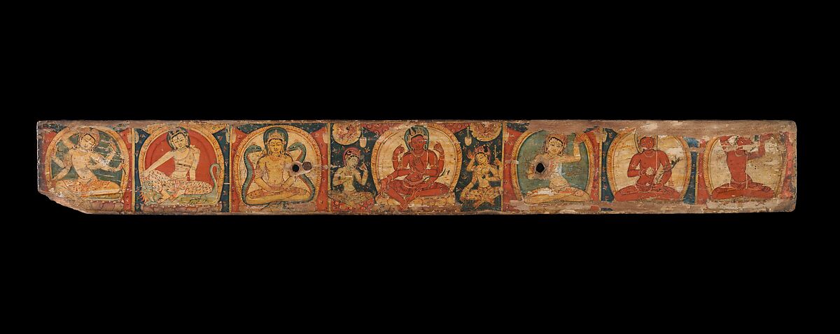 Manuscript Cover with Avalokiteshvara (The Bodhisattva of Infinite Compassion), Distemper on wood, Nepal (Kathmandu Valley) 