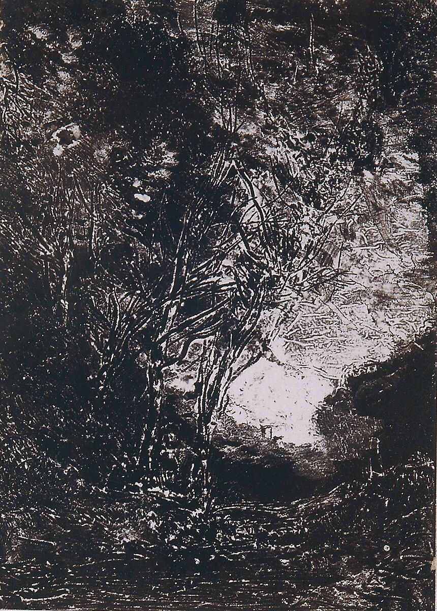 L'Embuscade (The Ambush), Camille Corot (French, Paris 1796–1875 Paris), Cliché-verre
