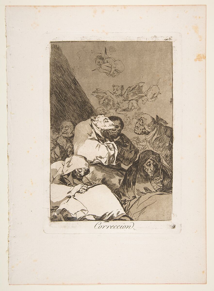 Plate 46 from "Los Caprichos": Correction (Correccion), Goya (Francisco de Goya y Lucientes) (Spanish, Fuendetodos 1746–1828 Bordeaux), Etching, burnished aquatint 
