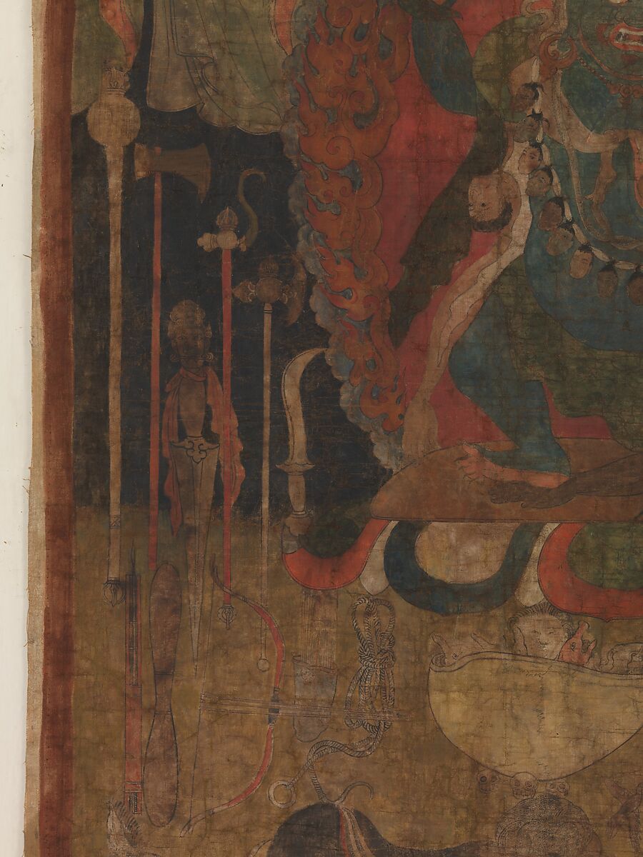 Offerings to Wrathful Deities, Distemper and ink on cloth, Tibet