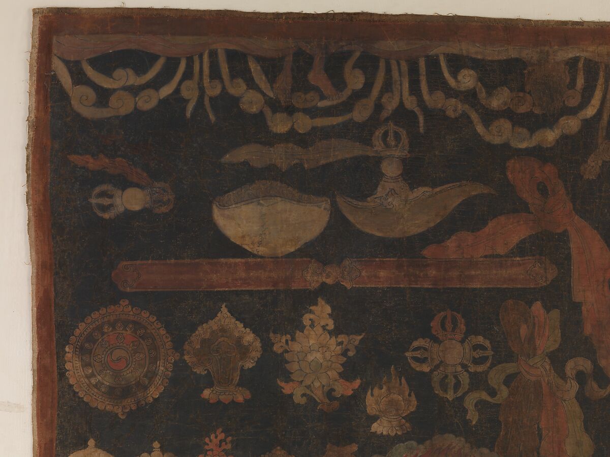 Offerings to Wrathful Deities, Distemper and ink on cloth, Tibet
