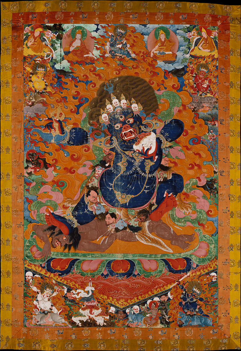 Yamantaka, Destroyer of the God of Death, Distemper on cloth, Tibet 
