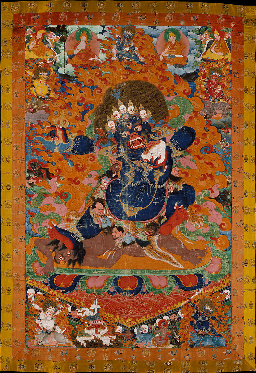 Yamantaka, Destroyer of the God of Death, Distemper on cloth, Tibet