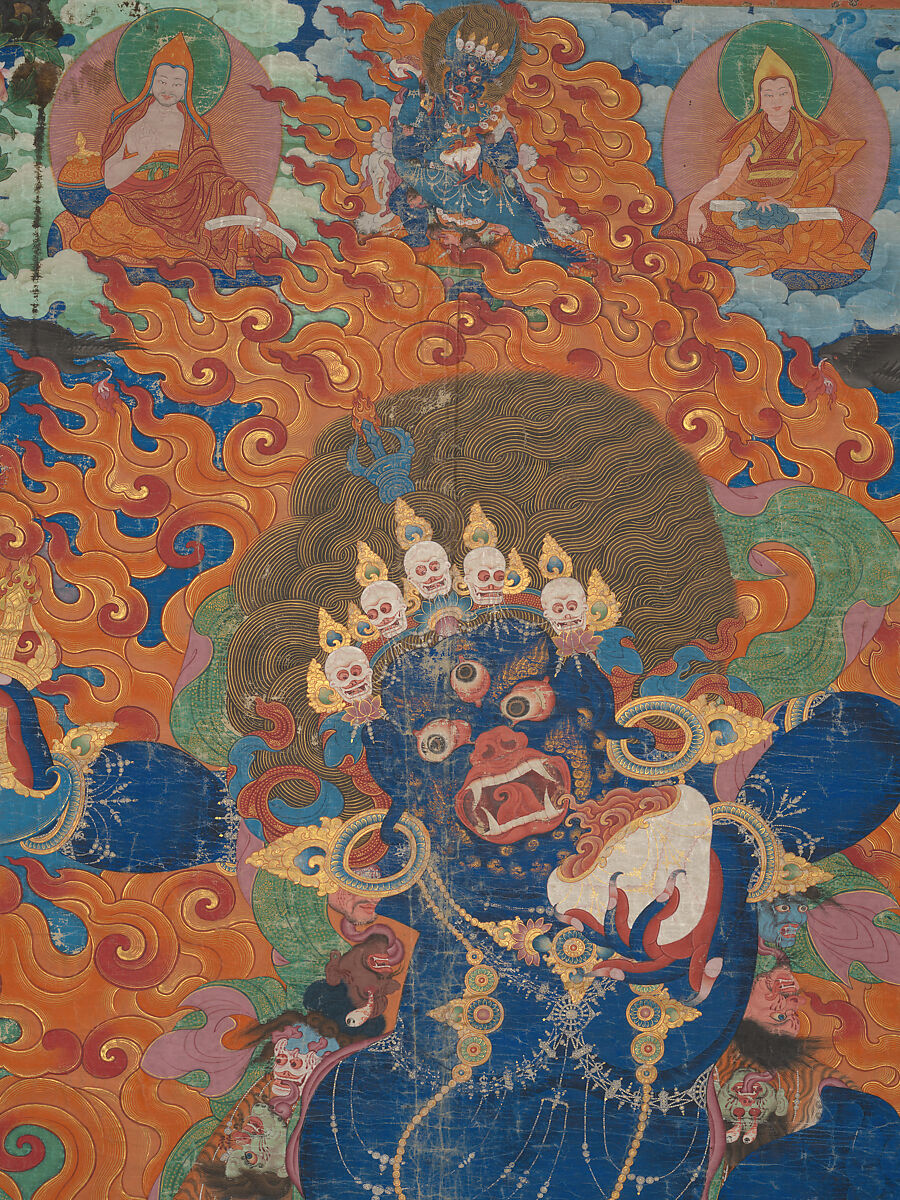 Yamantaka, Destroyer of the God of Death, Distemper on cloth, Tibet