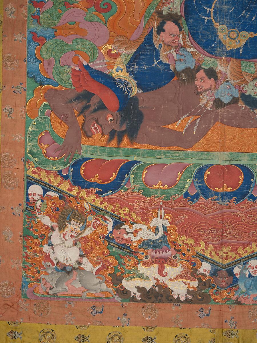 Yamantaka, Destroyer of the God of Death, Distemper on cloth, Tibet