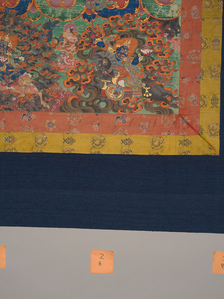 The Wrathful Protector Mahakala, Tantric Protective Form of Avalokiteshvara, Distemper on cloth, Tibet