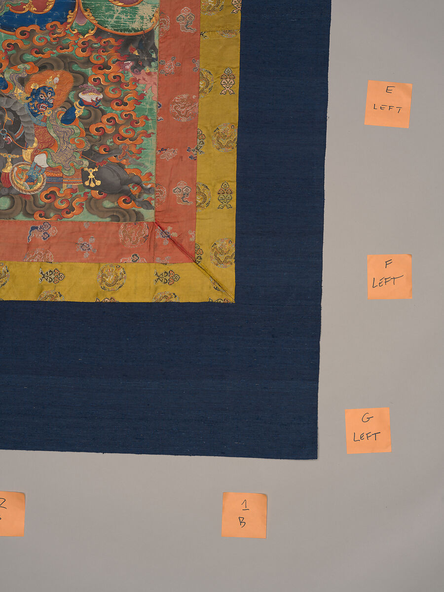 The Wrathful Protector Mahakala, Tantric Protective Form of Avalokiteshvara, Distemper on cloth, Tibet