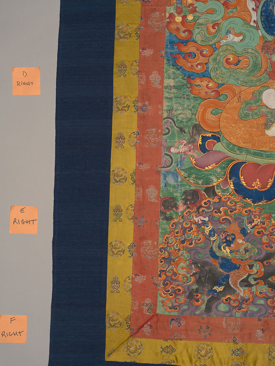 The Wrathful Protector Mahakala, Tantric Protective Form of Avalokiteshvara, Distemper on cloth, Tibet