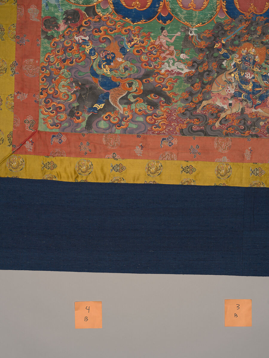The Wrathful Protector Mahakala, Tantric Protective Form of Avalokiteshvara, Distemper on cloth, Tibet