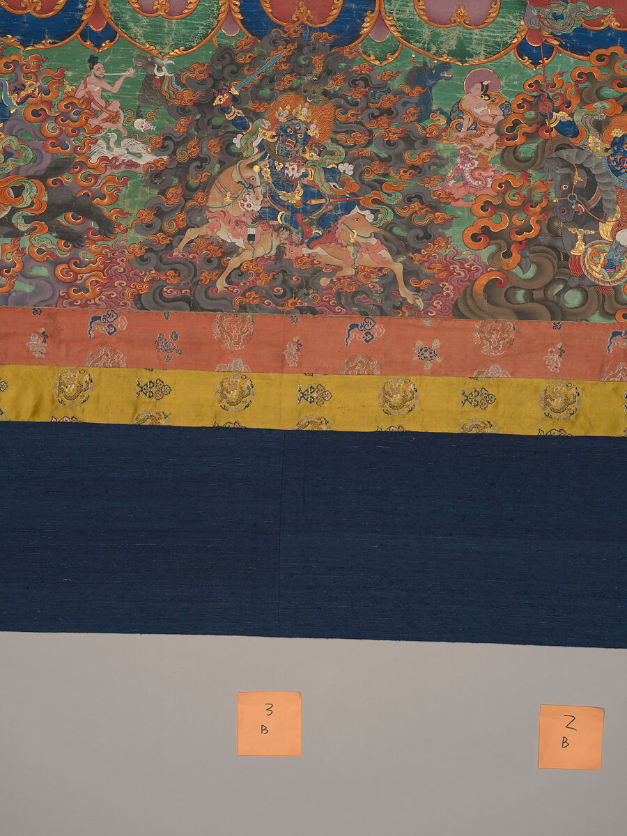 The Wrathful Protector Mahakala, Tantric Protective Form of Avalokiteshvara, Distemper on cloth, Tibet