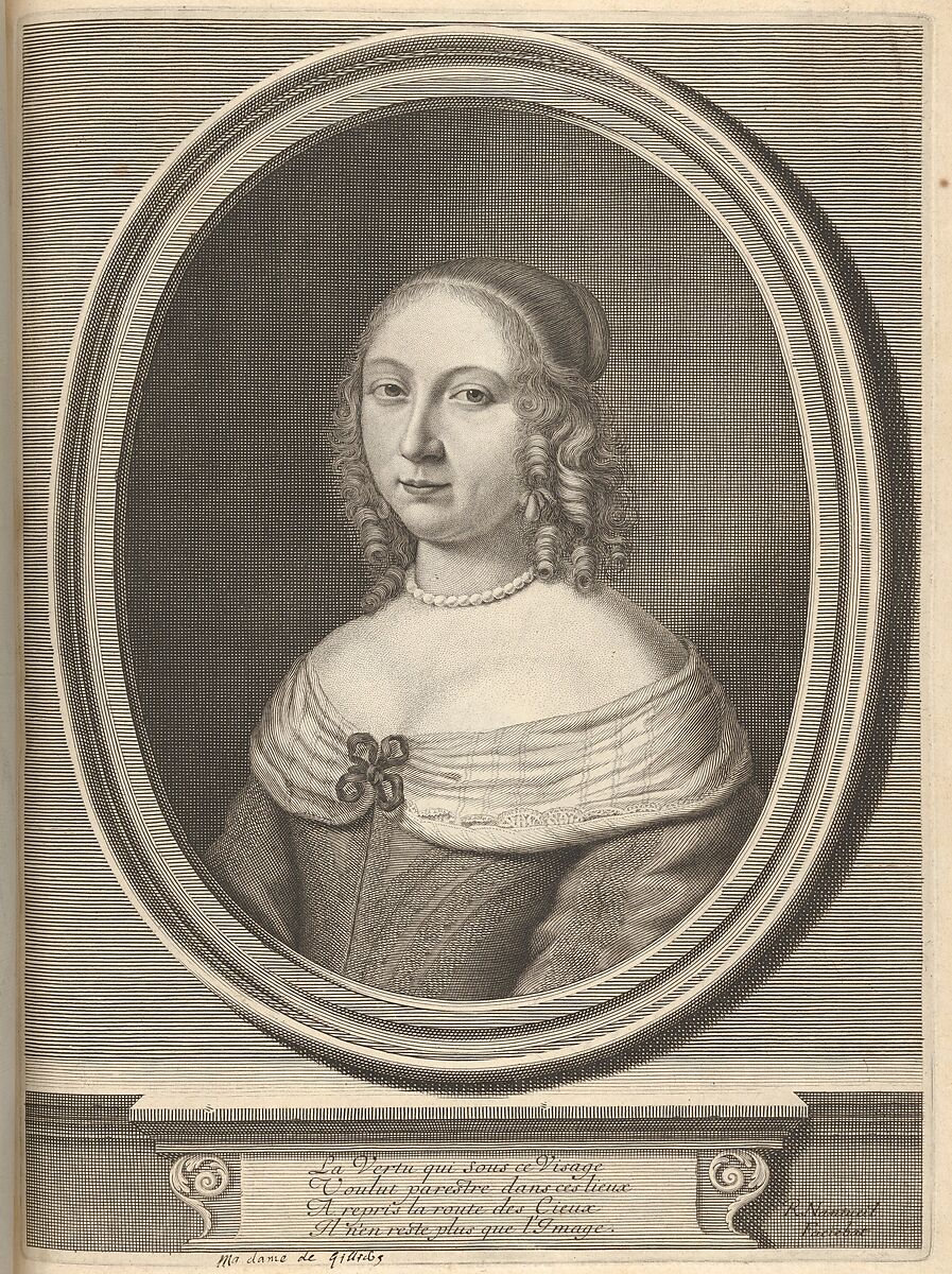 Portrait of Marie de Gillier, Robert Nanteuil (French, Reims 1623–1678 Paris), Engraving 
