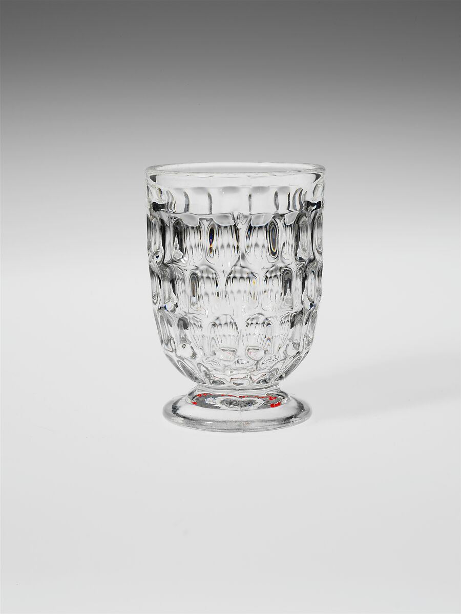 Tumbler, Bakewell, Pears and Company (1836–1882), Pressed glass, American 