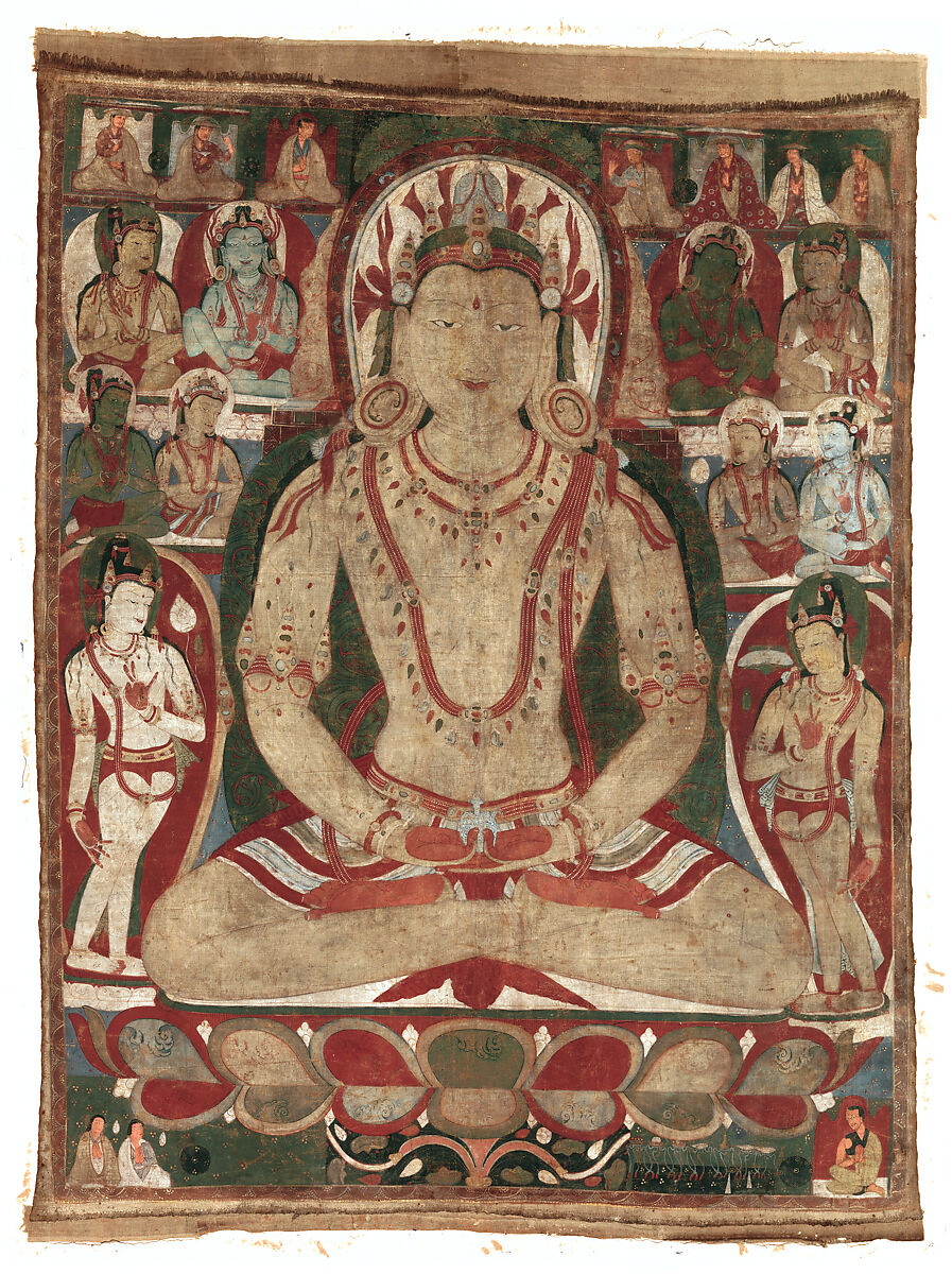 The Bodhisattva Maitreya, Buddha of the Future, Distemper on cloth, Tibet