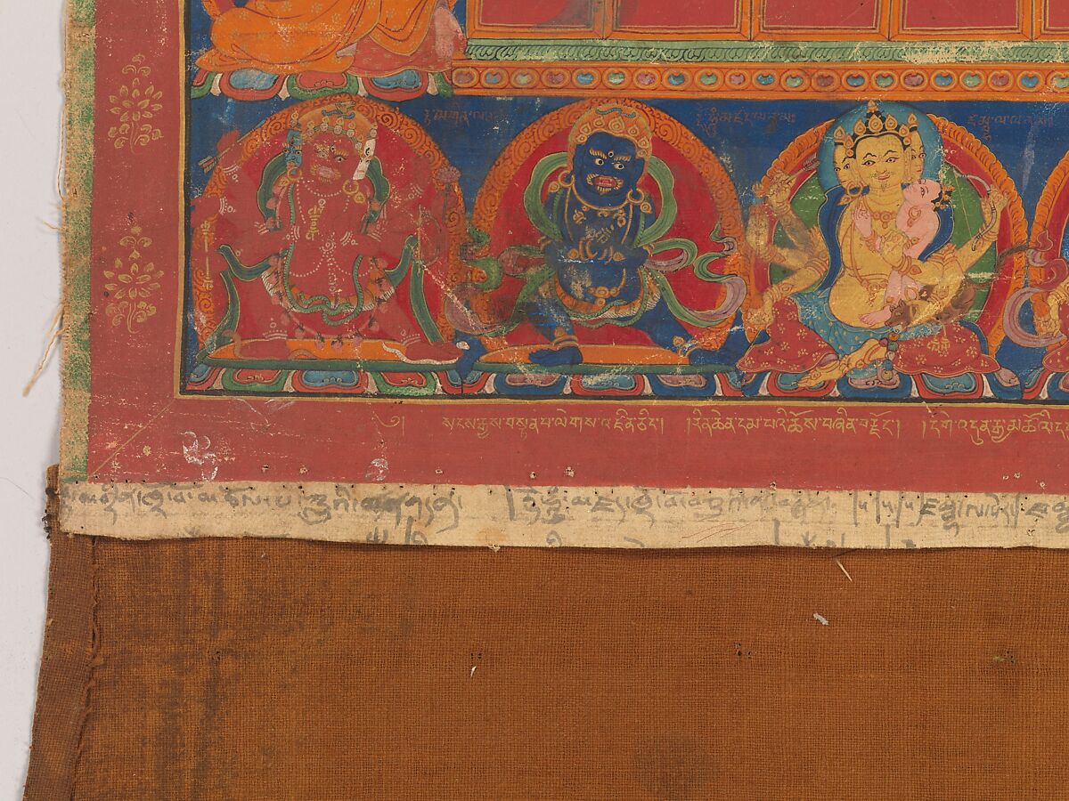 Portrait of Munchen Sangye Rinchen, the Eighth Abbot of Ngor Monastery, Distemper and gold on cloth, Tibet