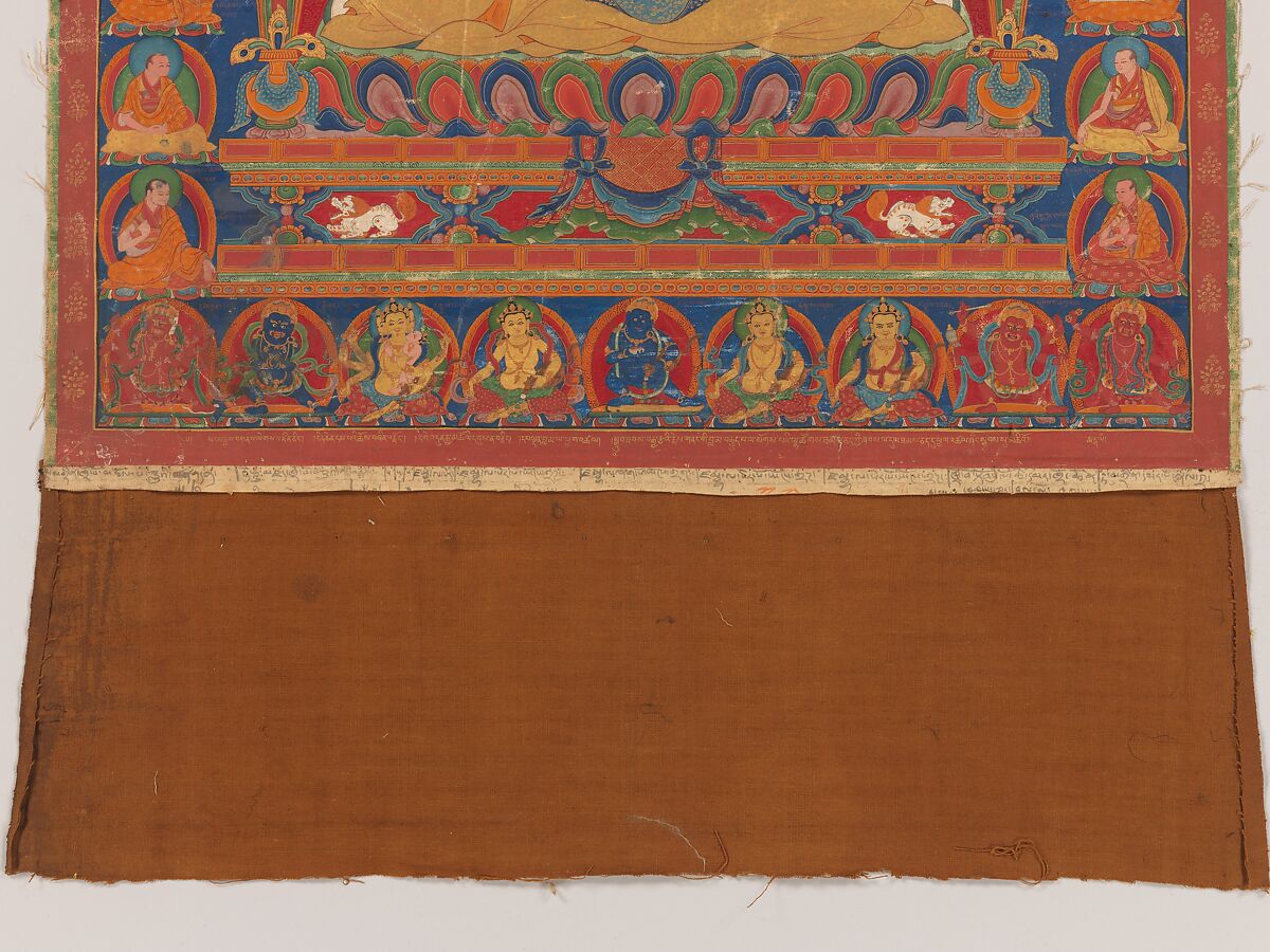 Portrait of Munchen Sangye Rinchen, the Eighth Abbot of Ngor Monastery, Distemper and gold on cloth, Tibet